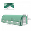 Outsunny 19.5' X 10' X 6.5' Walk-in Tunnel Greenhouse With Upgraded Structure, Zipped Roll Up Mesh D|Outsunny Serre Tunnel 19,5' X 10' Avec Structure Amelioree, Porte Grillagee