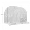 Outsunny 10' X 6.6' X 6.6' Walk-in Tunnel Greenhouse Pe Cover, Zipper Doors Roll-up Side Cover& Mesh|Outsunny 10' X 6.6' X 6.6' Serre De Jardin Tunnel Portes Zippees Deroulantes Fenetres Enroulables Av