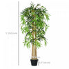 HOMCOM 5FT Artificial Bamboo Tree in Nursery Pot with 1095 Leaves Green