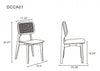 Versailles Industry Chic Wood Dining Chair in Natural - Set of 4 | Chaise de salle a manger en bois style industriel Versailles, finition naturelle - Lot de 4