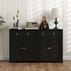 HOMCOM Sideboard Buffet Cabinet, Kitchen Cabinet with Drawers, Black