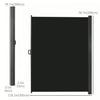 Outsunny 118" X 79" Retractable Side Awning Patio Outdoor Folding Privacy Screen With Resistance To |Outsunny Ecran De Confidentialite Pliant Pour Auvent Lateral 118" X 79"noir