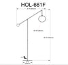 Dainolite Holly 1 Light Floor Lamp 66" H Aged Brass Opal White Glass|Lampe à pied Holly de Dainolite de 66 po de hauteur en verre blanc opale, avec fini laiton vieilli et 1 ampoule