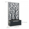 Outsunny Raised Garden Bed with Privacy Panel, Metal Planter Box