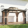 Outsunny 10' x 12' Hardtop Gazebo Canopy with Double Polycarbonate Roof