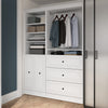 Bestar Versatile 61 W Closet Organizer System with Doors - White|Système d’organisateur de garde-robe Versatile de Bestar de 61 po (L) avec portes - blanc
