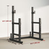 Soozier Adjustable Squat Rack, 660lbs Multi-Function Barbell Rack, Black