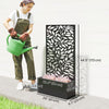 Outsunny Raised Garden Bed with Privacy Panel, Metal Planter Box