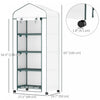 Outsunny Portable Greenhouse With 4 Tier Shelves, Pe Cover, White|Outsunny Serre Portable Avec Etageres A 4 Niveaux, Couverture En Pe, Blanc