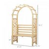Outsunny Garden Bench With Arch Wooden Bench