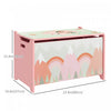 Qaba Toy Box With Lid, Toy Chest Storage Organizer For Bedroom With Safety Hinge, Pink|Qaba Coffre A Jouets Avec Couvercle, Coffre A Jouets, Organisateur De Rangement Pour Chambre A Couch