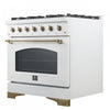Forno Antico 36" Freestanding Gas Range, White, Convection Oven- FFSGS6219-36WHT | Cuisiniere a gaz autonome Antico de 36", blanc, avec four a convection – FFSGS6219-36WHT