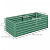Outsunny Raised Garden Bed Metal Planter Box with Reinforced Rods, Light Green