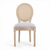 Ethan Solid Wood Rubberwood Dining Chair Set of 2 Pieces with Upholstered Seat,Beige | Ethan lot de 2 chaises de salle a manger en bois massif (hevea) avec assise rembourree, beige