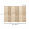 Homcom 6 Panel Folding Room Divider Privacy Screen Indoor Home Decoration|Homcom 6 Panneaux Pliants Diviseur De Piece Ecran De Confidentialite