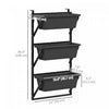 Outsunny 3-Tier Planters for Outdoor Plants, Planter Boxes, Dark Grey