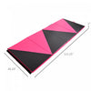 Soozier Folding Gymnastics Mat, Portable Exercise Pad for Yoga MMA, 4 Panels, Pink Black, 4'x10'x2"