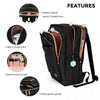 Swissdigital Design Smart Backpack KATY ROSE - Rucksack with Integrated Charging Port - Black