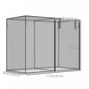 Outsunny 6.5 X 3.3ft Crop Cage, Zippered Door Plant Protection Tent Black