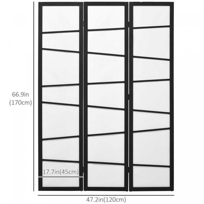 Homcom 3-panel Room Divider Folding Privacy Screen For Bedroom