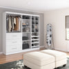Bestar Pur 86 W Closet Organizer System - White|Système d’organisateur de garde-robe Pur de Bestar de 86 po (L) - blanc