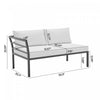Sunnyside Modern 5-Piece Conversation Set in White | Ensemble de conversation moderne Sunnyside 5 pieces en blanc