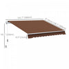 Outsunny Retractable Awning Manual Sun Shade Shelter, Coffee|Outsunny Store Retractable Manuel Abri Solaire Cafe