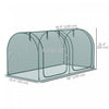Outsunny 8 X 3ft Crop Cage With Two Zippered Doors Dark Green|Outsunny Cage De Culture 8 X 3 Pi Avec Deux Portes Zippees, Vert Fonce