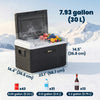 Outsunny 12 Volt Car Refrigerator, 32QT Car Fridge Electric Cooler, 12/24V DC and 100-240V AC, -4-68 ℉, Portable Refrigerator for Truck SUV Travel Camping Road Trips Tailgating