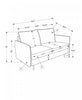 Upholstered Love Seat, 58" L, Dark Grey Fabric, Black Metal Legs Loveseat | Causeuse Rembourre, 58" L, Tissu Gris Fonce, Pieds En Metal Noir