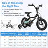 Costway 12" Kids Training Bike With Removable Training Wheels Pneumatic Tires Black