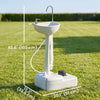 kleankin Portable Camping Sink Hand Wash Station with 17L Water Tank
