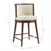 Evalyn Modern Wood Upholstered Counter Stool in Cream - Set of 3 | Tabouret de comptoir moderne en bois et tissu creme Evalyn - Lot de 3