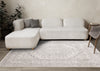 Fallon White Grey Elegant Faded Traditional Rug, 6'7" x 9'6" Indoor Area Rug | Tapis Fallon blanc gris elegant delave traditionnel, 6'7" x 9'6"