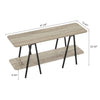 Celine Contemporary Modern 47" Console Table in Rustic Gray | Console moderne contemporaine Celine 47" en gris rustique