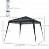 Outsunny 8' X 8' Pop Up Canopy Foldable Outdoor Canopy Tent W/ Bag, Black