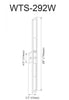 Dainolite Wisteria 2 Light Wall Sconce Tall Matte Black Lamp|Grande applique murale Wisteria de Dainolite avec fini noir mat et 2 ampoules