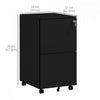 Vinsetto 2-drawer Vertical Filing Cabinet For Letter A4 Legal Size|Vinsetto Classeur Vertical A 2 Tiroirs Pour Lettre A4 Format Legal