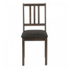 Dining Chair Set of 2 Kitchen Dining Room Brown Leather-Look Brown Wood Legs Transitional|Ensemble de 2 chaises de salle à manger de style transitionnel avec apparence cuir brun et pattes en bois brun pour la cuisine et la salle à manger