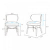Strine Modern Wood Upholstered Dining Chair in Dark Taupe - Set of 2 | Chaise de salle a manger moderne Strine en bois et tissu, coloris taupe fonce - Lot de 2