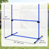 Pawhut 39"L Dog Agility Training Equipment for Large Medium Small Dog, 6 PCS Adjustable Height Hurdles for Agility Training, Obstacle Course Starter Kit, 6KG Net Wight, Blue