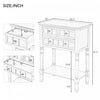 Olivia Solid Wood Console Table With Drawers And Bottom Shelf - Grey | Table Console Olivia En Bois Massif Avec Tiroirs Et Etagere Inferieure - Gris