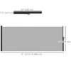 Outsunny 13' X 5' Retractable Side Awning, Garden Privacy Screen, Light Grey