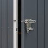 Outsunny 7' X 5.5' Metal Garden Storage Shed With Lockable Door Dark Grey|Outsunny Abri De Jardin En Metal 7' X 5,5', Porte Verrouillable. Gris Fonce