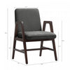 Stella Modern Wood Velvet Armchair in Graphite | Fauteuil moderne en bois et velours Stella, coloris graphite