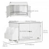 Pawhut Hidden Litter Box Enclosure Cat Furniture With Storage, Adjustable Divider, Indoor Pet House |Pawhut Litiere Cachee Enclos De Litiere Meubles De Toilette Pour Chats Avec Rangement, Diviseur Regl