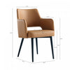 Tremont Modern Metal Vegan Leather Armchair in Saddle | Fauteuil moderne Tremont en metal et cuir vegetalien couleur selle
