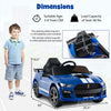 Costway 12v Licensed Ford Mustang Shelby Gt500 Kids Ride On Car With Remote Control Navy