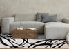 Emmett Grey Black Drizzle Swirl Rug, 5'3" x 7'7" Indoor Area Rug | Tapis Emmett gris et noir avec motif tourbillon, 5'3" x 7'7"