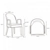 Hillman Modern Wood Upholstered Armchair in Light Gray Dining Chair | Fauteuil moderne en bois Hillman avec accoudoirs, tissu gris clair